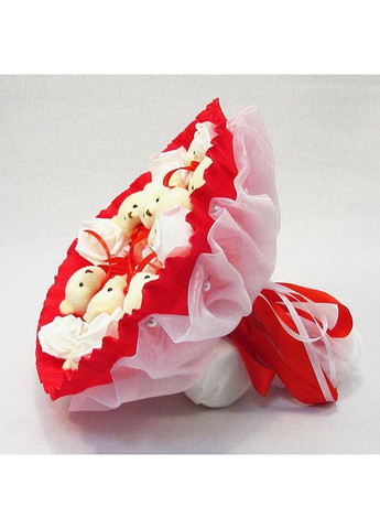 Букет из мягких игрушек 9 мишек для девочек подарок на праздник с плюшевыми медвежатами Igratoria (368758044)