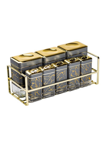 Набір для приправ та спецій на підставці 8 штук з кришками HP-1366 Jooki (358706112)