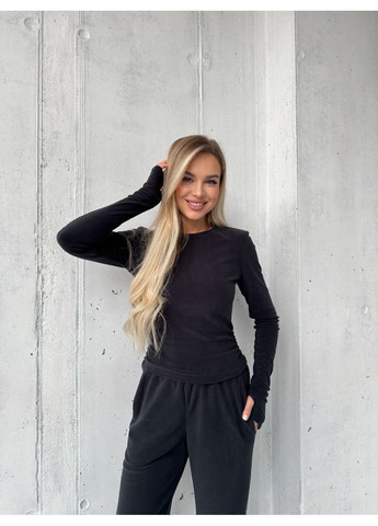 Женский теплый костюм черного цвета 36133 No Brand (370493471)