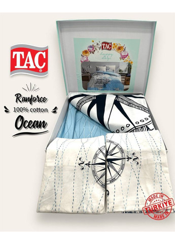 Постільна білизна Ocean turkuaz ранфорс євро Tac (371657033)