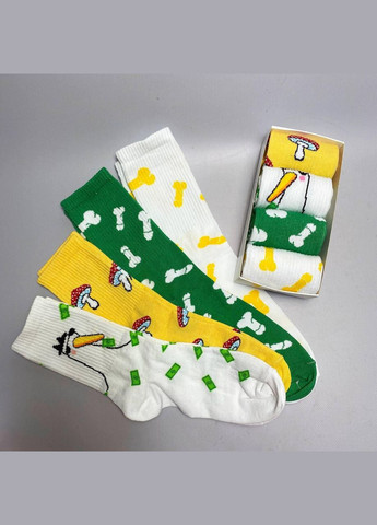 Комбинированные бокс женских высоких носков 36-41 на 4 пары в подарочной коробке Vakko (308336871)