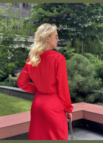 Красная женская блуза из шелка армани красный Maybel