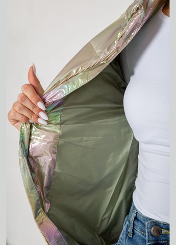 Бежева демісезонна куртка жіноча демісезонна плащівка Ager 243R2022-6