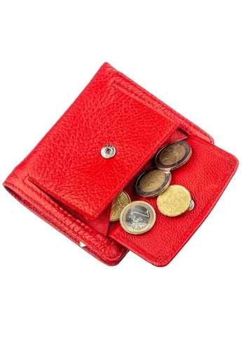 Оригинальный женский бумажник Красный 9,5х11 см st leather (391295492)