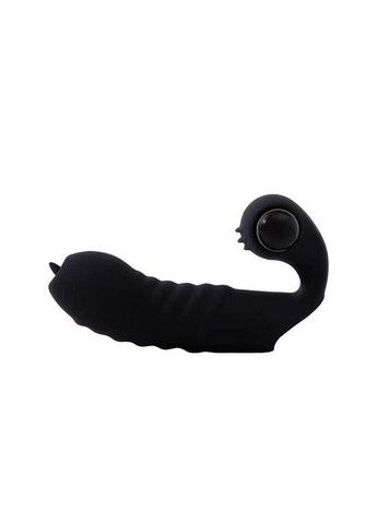 Вибратор на палец с язычком Черный No Brand (370612034)