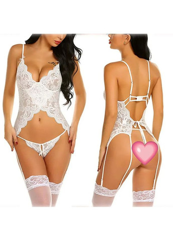 Сексуальний пеньюар із підтяжками. Жіночий пеньюар із стрінгами. Прозорий кружевний пеньюар сексуальний. No Brand (360864248)