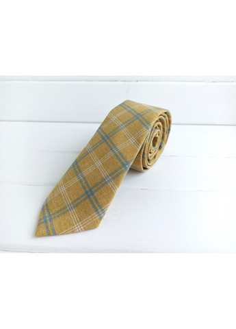 Желто-голубой галстук в клетку Major Style (351892219)