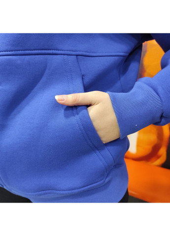 Толстовка женская теплая на флисе молния карманы М синяя AKSAN (354332011)