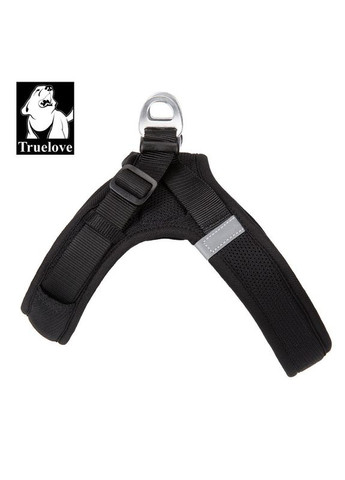 Шлея для собак TLH3013, регульована світловідбиваюча нейлонова шлейка, Чорний S (45-53см) Truelove (299915431)