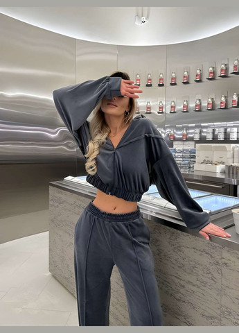 Велюровый плюшевый спортивный костюм тройка с топом, женский костюм из велюра,... No Brand (329890460)