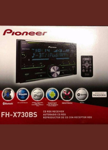 Магнитола FH-X730BS RB Double 2 DIN CD Bluetooth + пульт Pioneer (292324074)