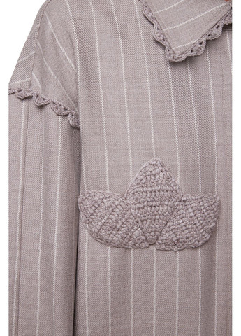 Сорочка в смужку з елементами макраме Malva Florea (365656591)