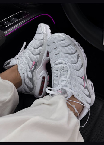 Білі всесезонні кросівки air max tn plus summit white pink rise - hf0107-100 Nike