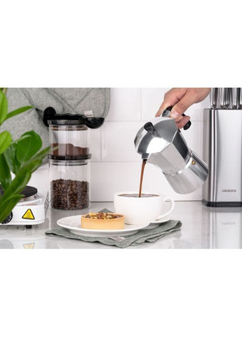 Гейзерна кавоварка (AR0806AG) Ardesto Gemini Cremona 6 чашок (268147036)