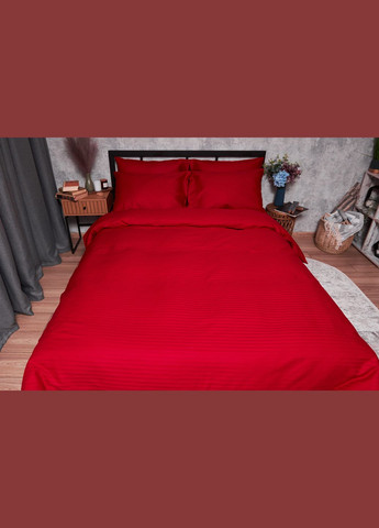Комплект постельного белья Satin Stripe евро 200х220 наволочки 2х50х70 (MS-820003581) Moon&Star stripe red (288043289)