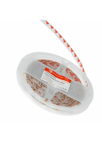 LED лента 18Вт 24В SMD2835 240 диодов, теплый белый 3000K, серия Externum IP65, гарантия 3 года Electro House (397827635)