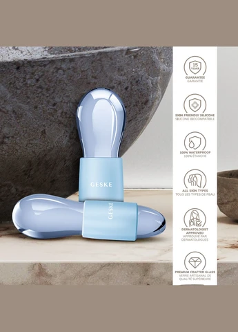 Двойной массажер для глаз Cool&Warm Duo Eye Massager 7в1 aquamarine GESKE (341526297)
