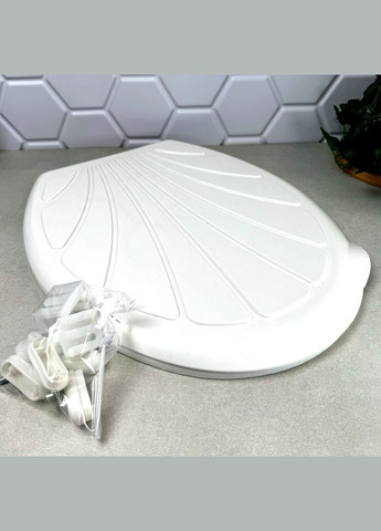 Белая овальная крышка-сиденье для унитаза Ромашка Efe Plastics (303211831)