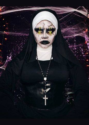 Черный демисезонный головной убор сексуальной монахини o\s Leg Avenue