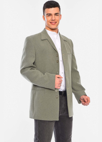 Пиджак мужской однотонный оливкового цвета Let's Shop (320175669)