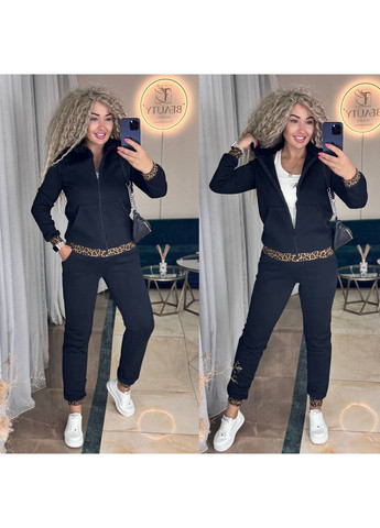 Костюм двійка тринитка на флісі+дорога фурнітура,штани та кофта з капюшоном Україна (352253591)