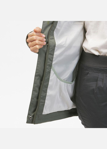 Оливкова (хакі) демісезонна куртка жіноча nh550 для туризму хакі Quechua