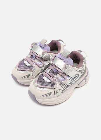Фиолетовые демисезонные кроссовки для девочки, на плоской подошве цвет фиолетовый цб-00274054 Kimboo