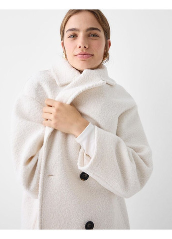 Білий демісезонне Пальто оверсайз 1855/741 Bershka