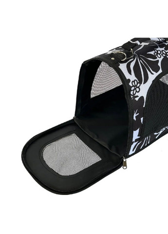 Сумка переноска складная для животных грызунов кошек собак с вентиляцией 33x24x23 см размер М (477690-Prob) Черно-белая Unbranded (299049795)