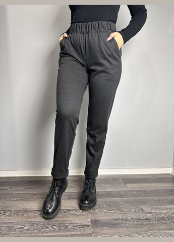 Женские классические брюки серые зауженные к низу большого размера MKJL1108011-1 Modna KAZKA (277159818)
