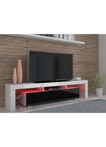 Тумба під телевізор TV 190 білий / чорний з підсвіткою Bim Furniture (291124568)