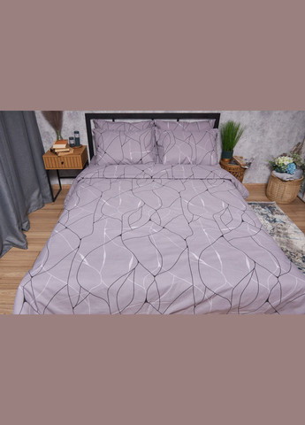 Комплект постільної білизни Бязь Gold Люкс двоспальний 175х210 наволочки 2х50х70 (MS-820004101) Moon&Star Graphite (288536057)