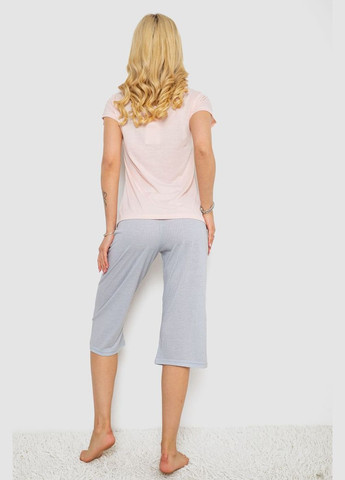 Персикова піжама жіноча з принтом Andi 243R7057