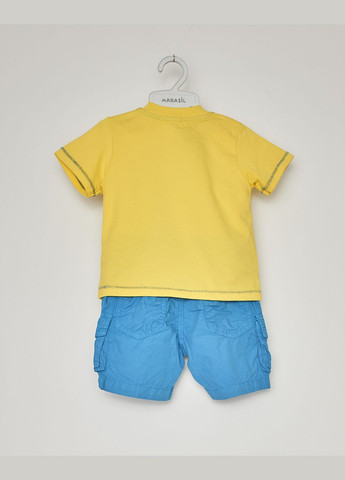 Желтый летний комплект(футболка+шорты) Marasil