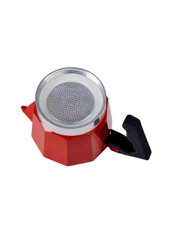 Гейзерна кавоварка 83000550330 3 чашки червона Barazzoni (336881585)