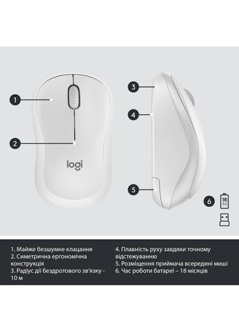 Комплект MK295 Silent Wireless Combo US Off-White (920-009824) Logitech (316536754)