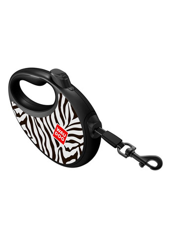 Повідець-рулетка WAUDOG R-leash з контейнером для пакетів Зебра світловідбиваюча стрічка для собак рулетка для виг ProDobro (373221398)