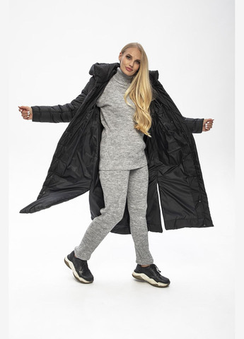 Чорне зимнє Пальто Агата (01191b-brown44) MioRichi