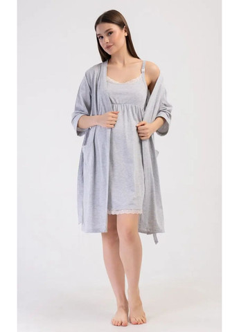 Комплект (сорочка+халат) для беременных и кормящих Vienetta (365815611)