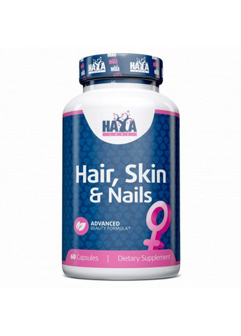 Натуральная добавка Hair Skin and Nails, 60 капсул Haya Labs (293478737)