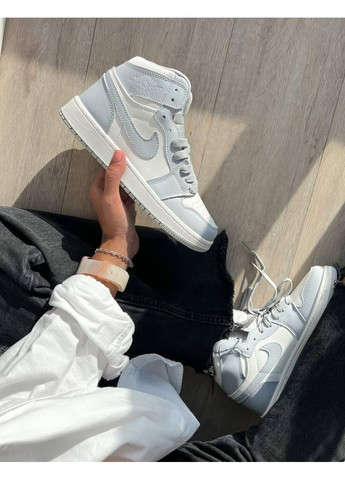 Білі Осінні кросівки чоловічі nike air jordan 1 retro high pale lilac найк аір джордан No Brand