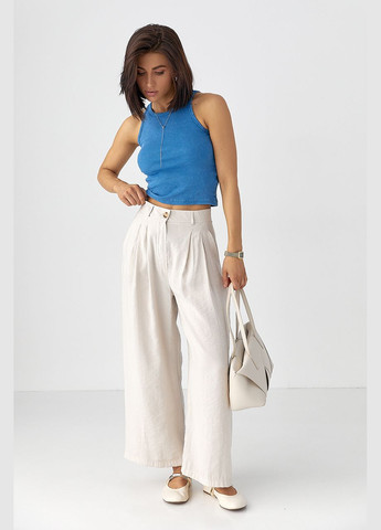 Майка в рубчик з розрізами на окантовці Lurex — 328633525