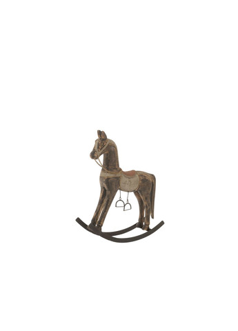 Статуэтка лошадь качели из дерева ручная работа высота 49 см Бельгия (45917) J-Line (303354684)