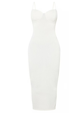 Кремовое платье кремовое 331- PrettyLittleThing