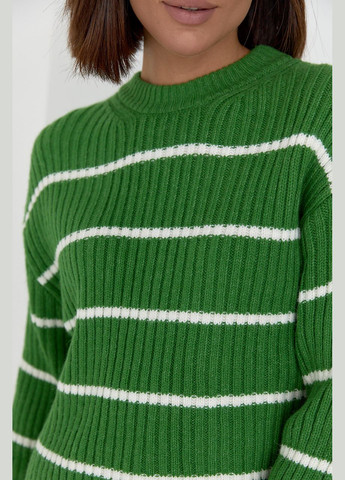 Женский вязаный свитер оверсайз в полоску 01002 Lurex (280909959)