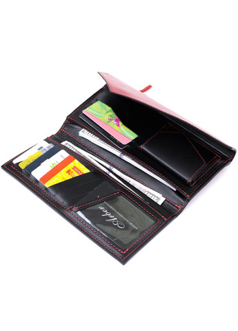 Женский кошелек из натуральной кожи с монетницей 11368 Красный Grande Pelle (306881956)