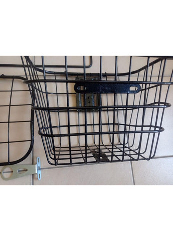 Корзина велосипедная Baisike стальная с крышкой, черная No Brand (359457277)