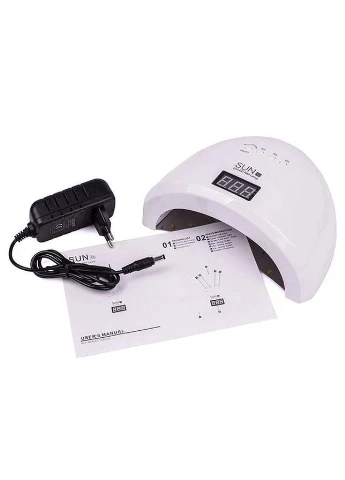 Настільна УФ лампа для манікюру та педикюру 1S WHITE 48W LED/UV для полімеризації гель лаку нігтів Sun (297332254)