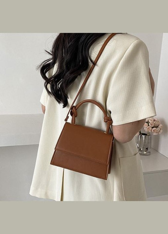 Жіноча сумка 4327 крос-боді коричнева No Brand (306709549)