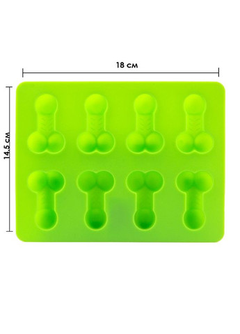 Силіконова форма для льоду Green фігурна пеніси 15 шт. Cumenss (353828067)